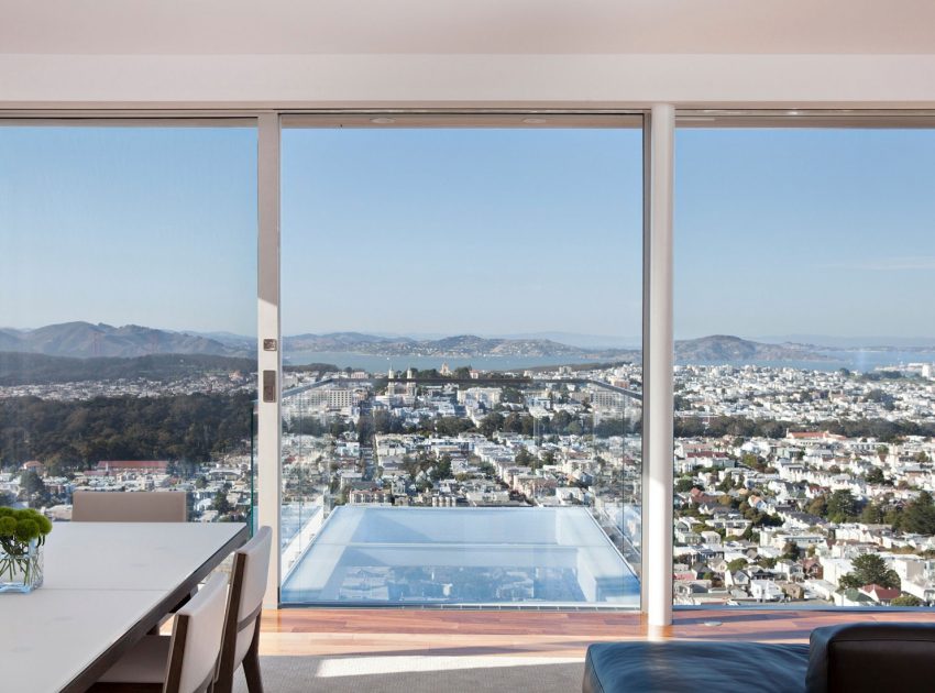 A Stylish Hillside Home Features Cantilevered Deck with Glass Floor in San Francisco by Jensen Architects (5)