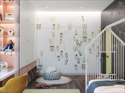 A Stylish Kid-Friendly Apartment with Bright and Vibrant Features in Kiev, Ukraine by 33BY Architecture (20)