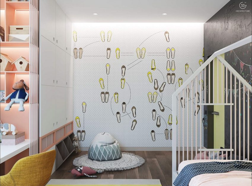 A Stylish Kid-Friendly Apartment with Bright and Vibrant Features in Kiev, Ukraine by 33BY Architecture (20)