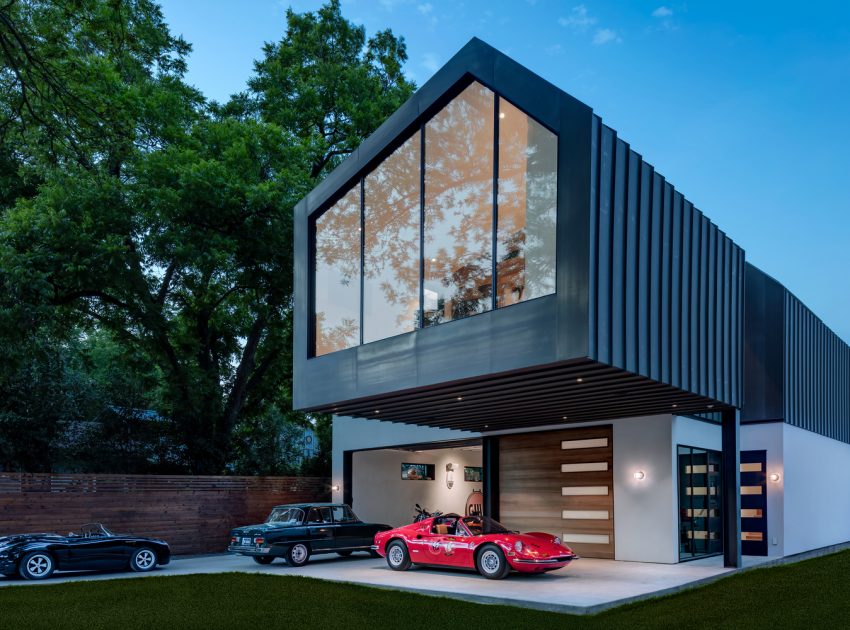 A Stylish Modern Home for a Car Collector in Austin, Texas by Matt Fajkus Architecture (2)