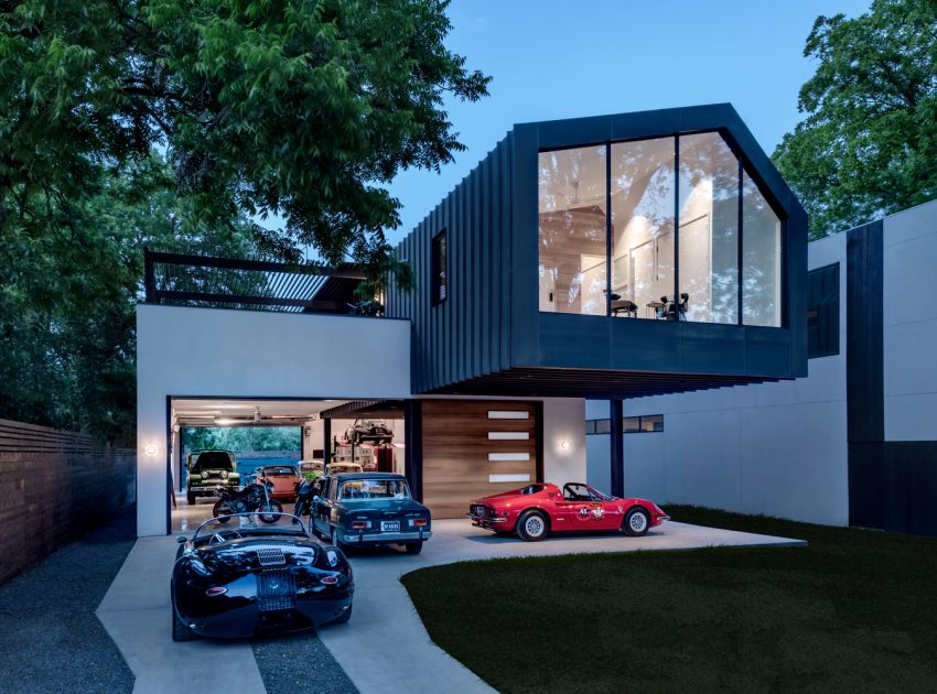 A Stylish Modern Home for a Car Collector in Austin, Texas by Matt Fajkus Architecture (3)