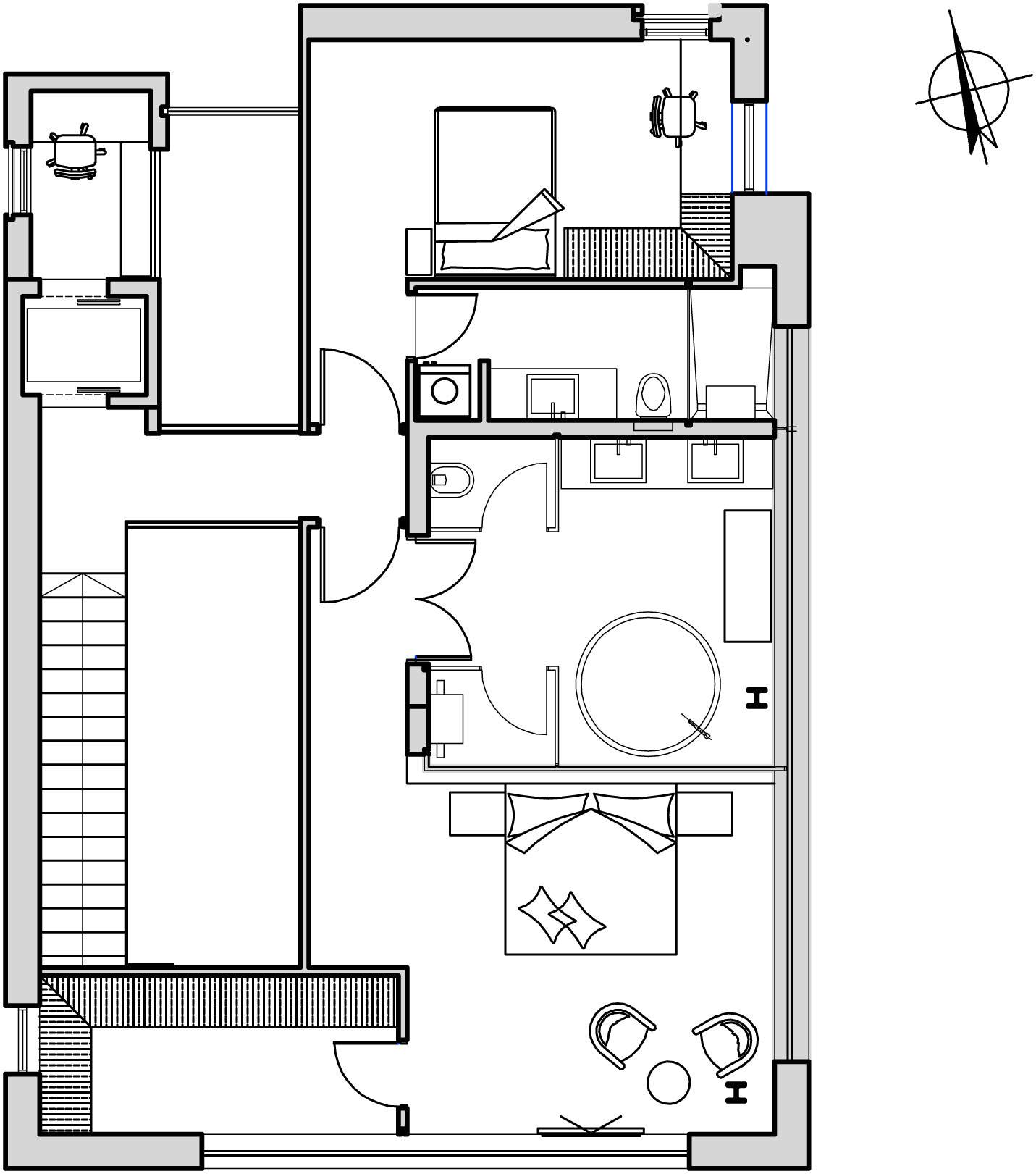 A Stylish Modern Home with Black Facade and White Interiors in Tel Aviv by Israelevitz Architects (32)