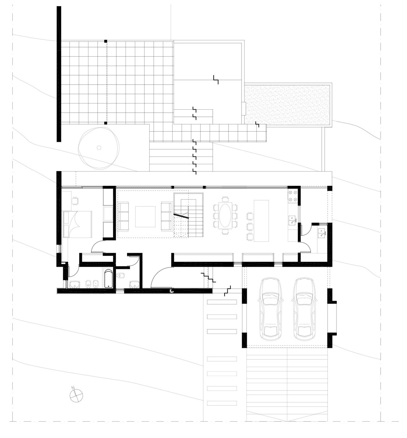 A Stylish Modern Home with Opaque Facade and Clean Lines in Cordoba, Argentina by Federico Olmedo (14)