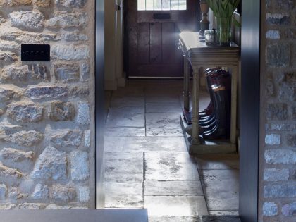 A Stylish Modern Home with Stone Walls and Glass Facade in Oxford, England by Jonathan Tuckey Design (5)