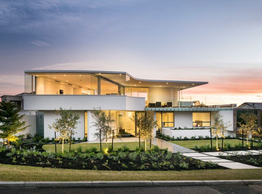 A Stylish Modern Home with Strong Clean Lines and Minimalist Aesthetic in Perth, Australia by Cambuild & Banham Architects (4)