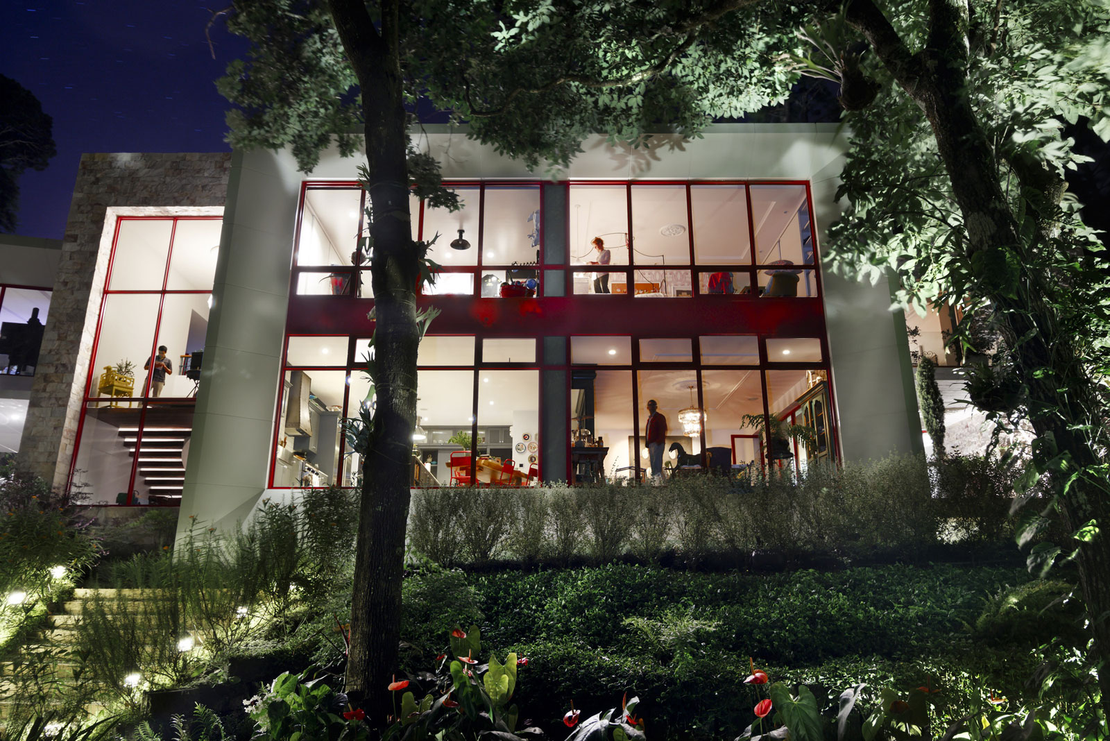 A Stylish Modern House Surrounded by Forests and Tall Trees in Guatemala City by Solis Colomer Arquitectos (14)