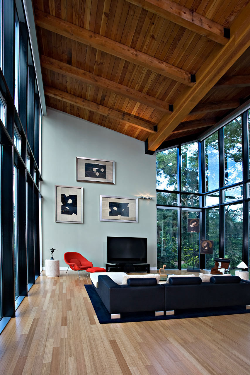 A Stylish Modern Lakefront Home with Striking Facade in Tampa by Alfonso Architects (9)