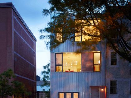 A Stylish Modern Light-Filled Home with Smart Red Accents in Brooklyn by Etelamaki Architecture (14)