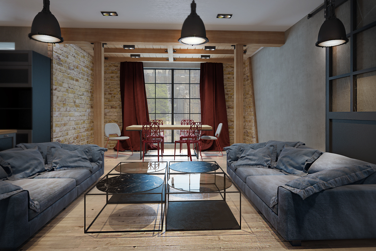 A Stylish and Bright Apartment with Exposed Brick Walls in Kiev, Ukraine by Pavel Voytov (2)