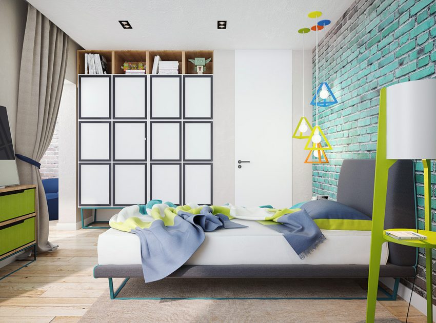 A Stylish and Bright Apartment with Exposed Brick Walls in Kiev, Ukraine by Pavel Voytov (8)