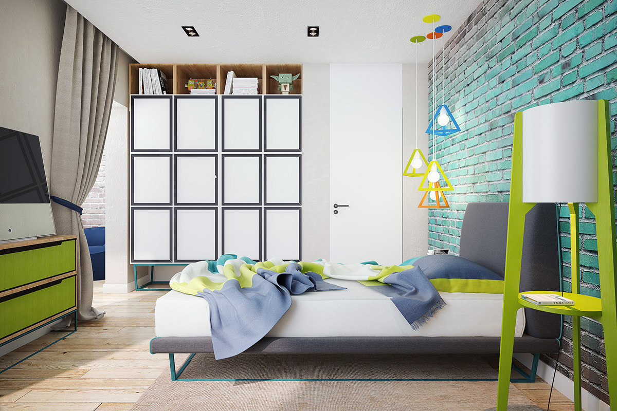 A Stylish and Bright Apartment with Exposed Brick Walls in Kiev, Ukraine by Pavel Voytov (8)