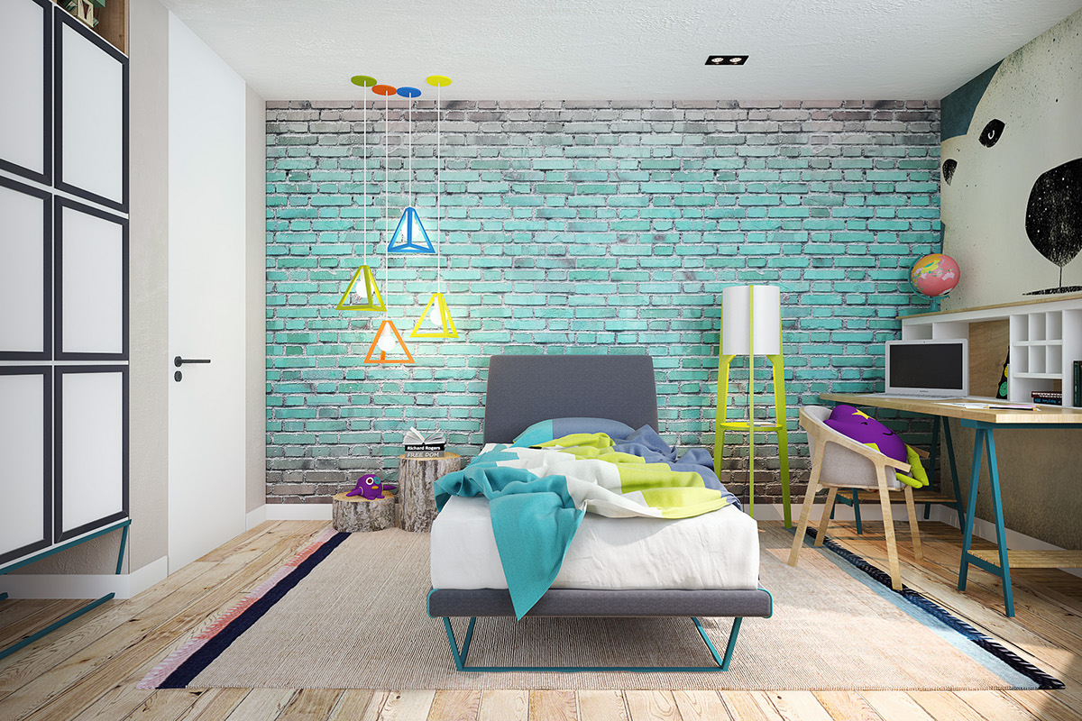 A Stylish and Bright Apartment with Exposed Brick Walls in Kiev, Ukraine by Pavel Voytov (9)