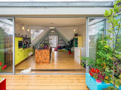 A Stylish and Colorful Apartment with Roof Terrace in Rotterdam, The Netherlands by HUNK design (3)