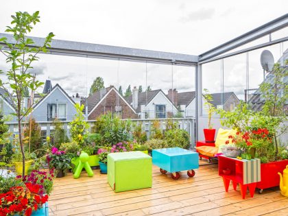 A Stylish and Colorful Apartment with Roof Terrace in Rotterdam, The Netherlands by HUNK design (6)