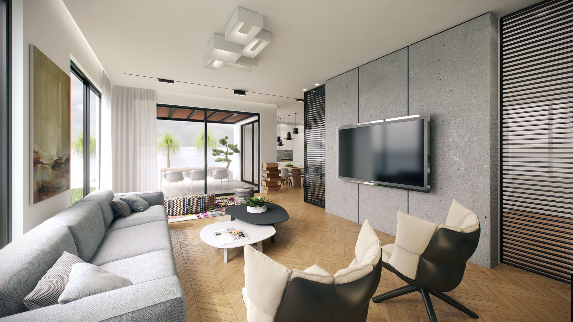 A Stylish and Comfortable Modern Home for a Family of Five in Ramat Sharon by Tal Goldsmith Fish (2)