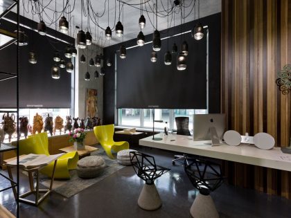 A Stylish and Laconic Concrete Interiors for Contemporary Office and Showroom in Kiev, Ukraine by Sergey Makhno (22)