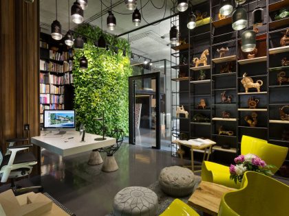 A Stylish and Laconic Concrete Interiors for Contemporary Office and Showroom in Kiev, Ukraine by Sergey Makhno (25)