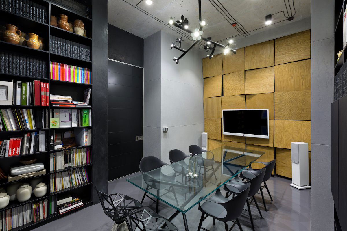 A Stylish and Laconic Concrete Interiors for Contemporary Office and Showroom in Kiev, Ukraine by Sergey Makhno (30)