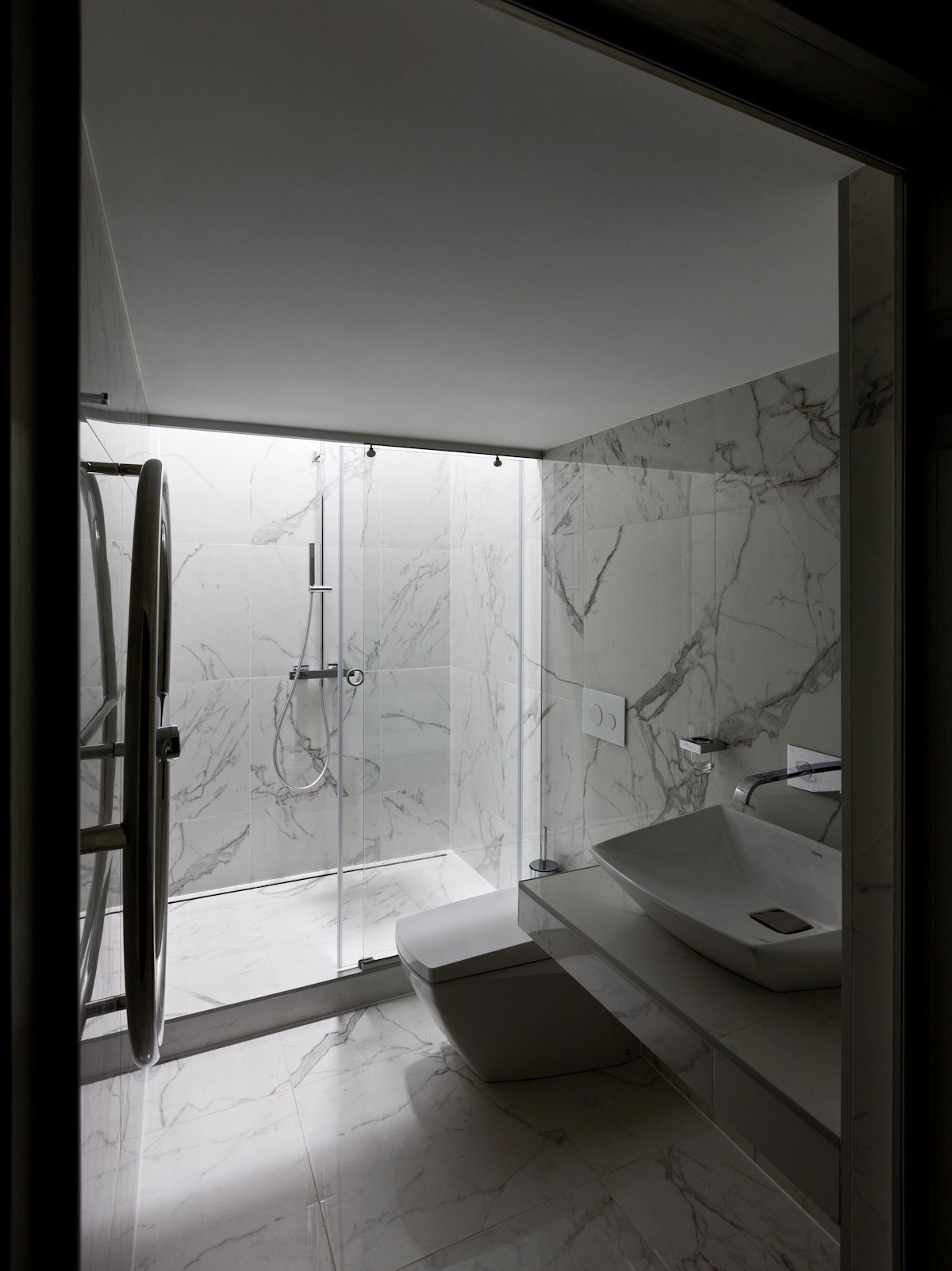 A Stylish and Laconic Concrete Interiors for Contemporary Office and Showroom in Kiev, Ukraine by Sergey Makhno (31)
