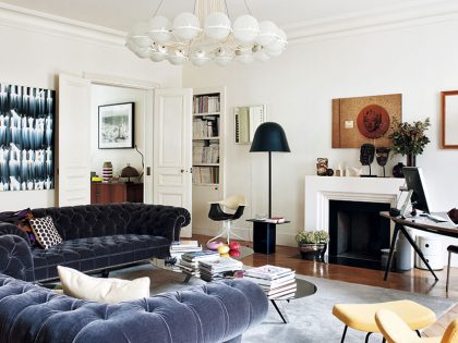 A Trendy Contemporary Apartment Brimming with Color and Creativity in Paris, France