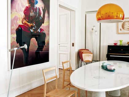 A Trendy Contemporary Apartment Brimming with Color and Creativity in Paris, France by Sandra Benhamou (8)