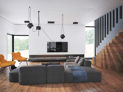 A Trendy and Colorful Contemporary Home with Spacious Interiors in Kiev, Ukraine by Pavel Voytov (1)
