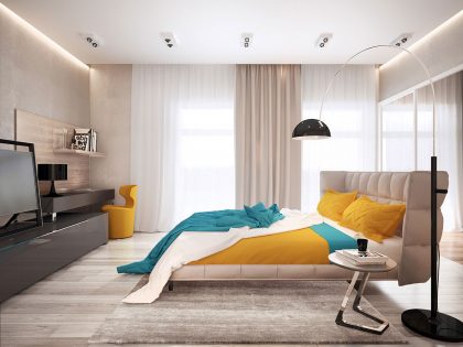 A Trendy and Colorful Contemporary Home with Spacious Interiors in Kiev, Ukraine by Pavel Voytov (13)