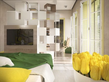 A Trendy and Colorful Contemporary Home with Spacious Interiors in Kiev, Ukraine by Pavel Voytov (17)