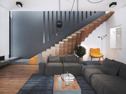 A Trendy and Colorful Contemporary Home with Spacious Interiors in Kiev, Ukraine by Pavel Voytov (2)