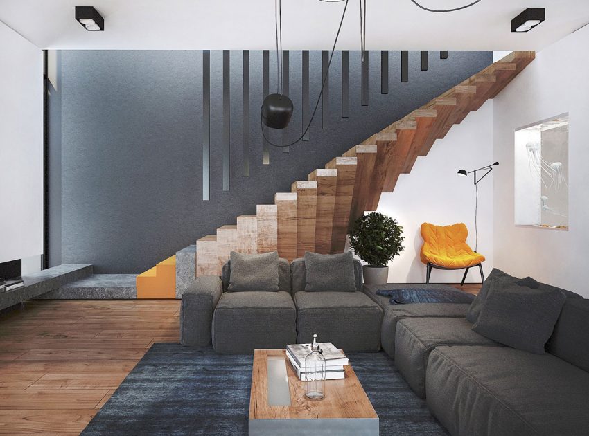 A Trendy and Colorful Contemporary Home with Spacious Interiors in Kiev, Ukraine by Pavel Voytov (2)