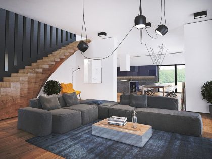 A Trendy and Colorful Contemporary Home with Spacious Interiors in Kiev, Ukraine by Pavel Voytov (3)