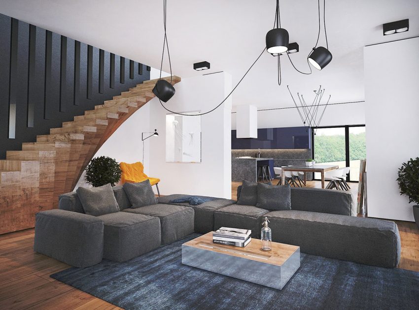 A Trendy and Colorful Contemporary Home with Spacious Interiors in Kiev, Ukraine by Pavel Voytov (3)