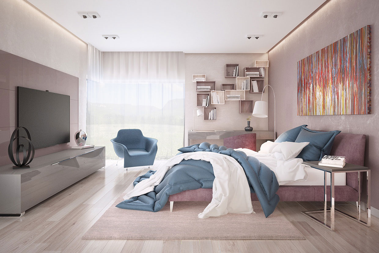 A Trendy and Colorful Contemporary Home with Spacious Interiors in Kiev, Ukraine by Pavel Voytov (6)