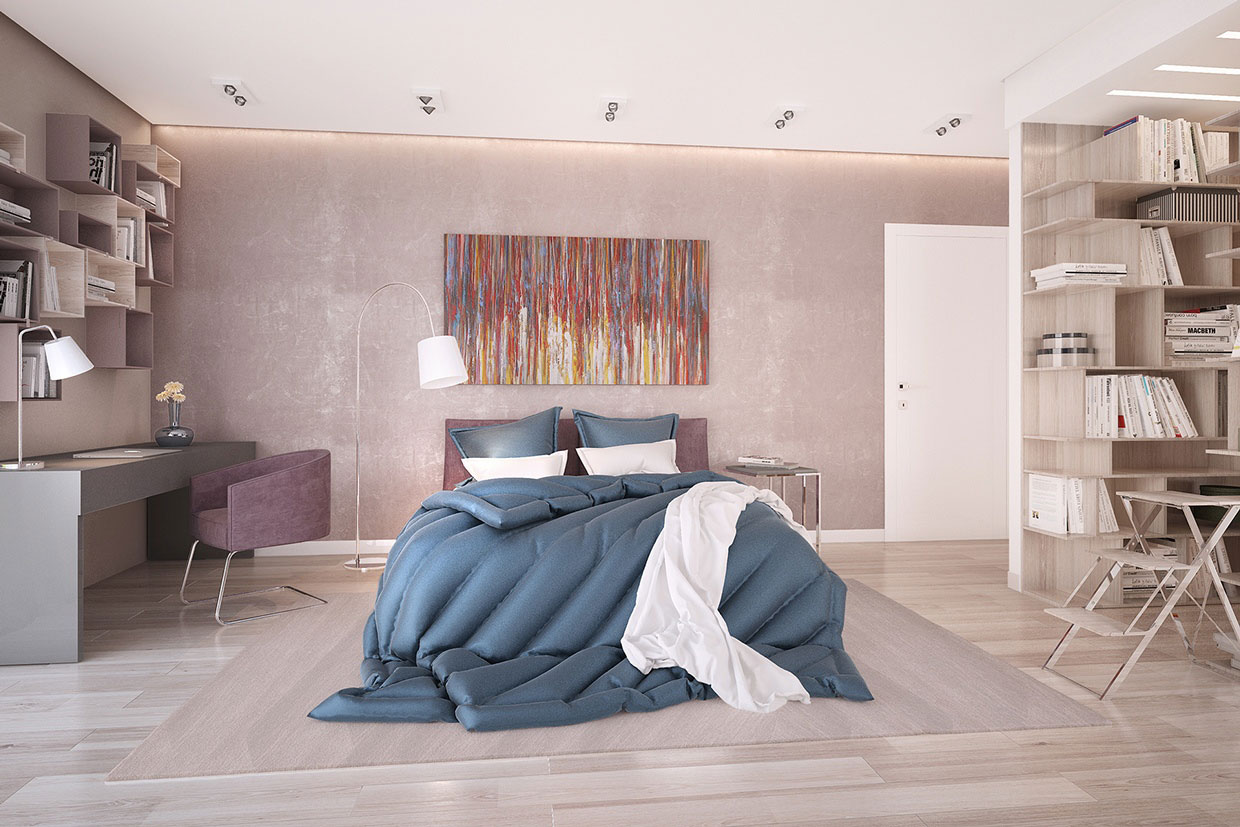 A Trendy and Colorful Contemporary Home with Spacious Interiors in Kiev, Ukraine by Pavel Voytov (7)