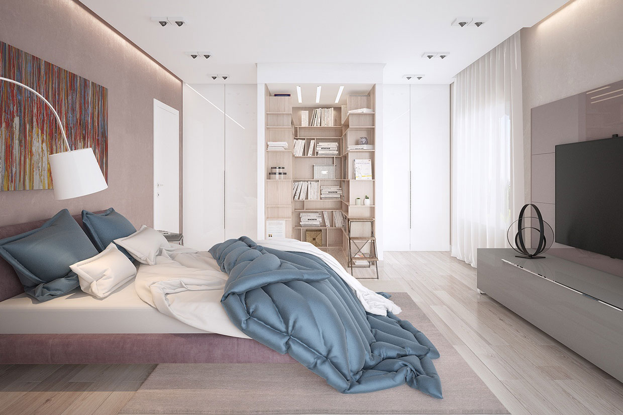 A Trendy and Colorful Contemporary Home with Spacious Interiors in Kiev, Ukraine by Pavel Voytov (8)