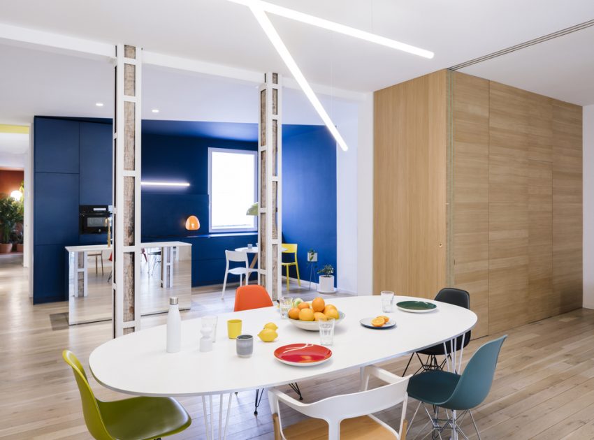 A Unique Modern Home with Whimsical and Multicolor Decor in Madrid by gon architects + Ana Torres (7)