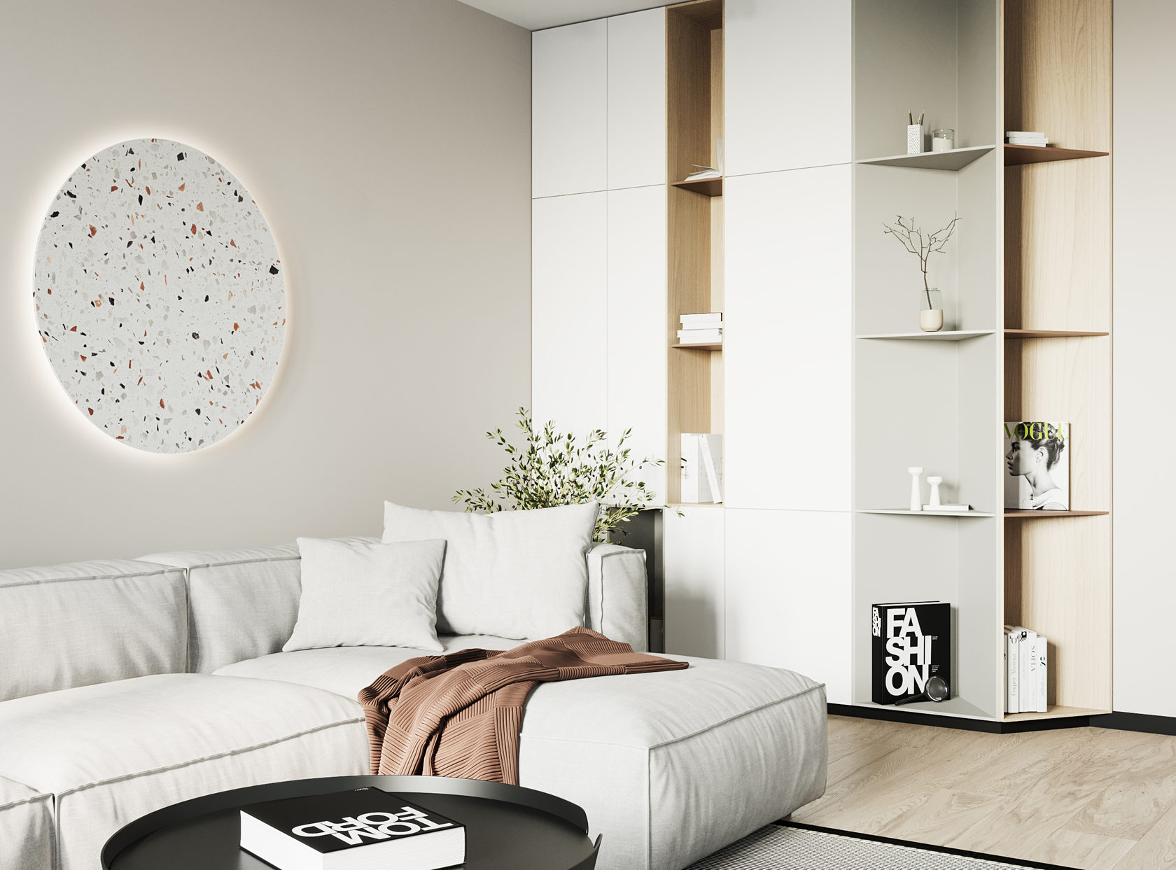 A Warm and Bright Apartment for a Young Man in Moscow City by Bureau Slovo (1)