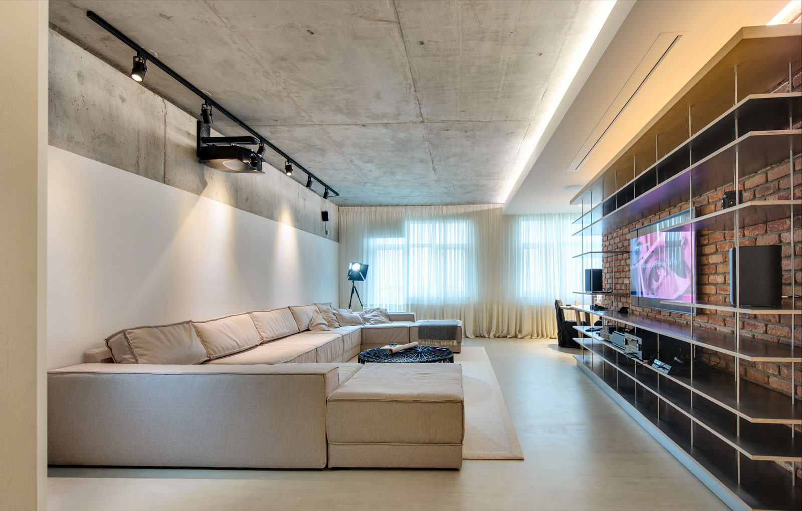 An Eclectic Contemporary Apartment with Rustic and Industrial Elements in Kiev, Ukraine by FORM Architectural Bureau (1)