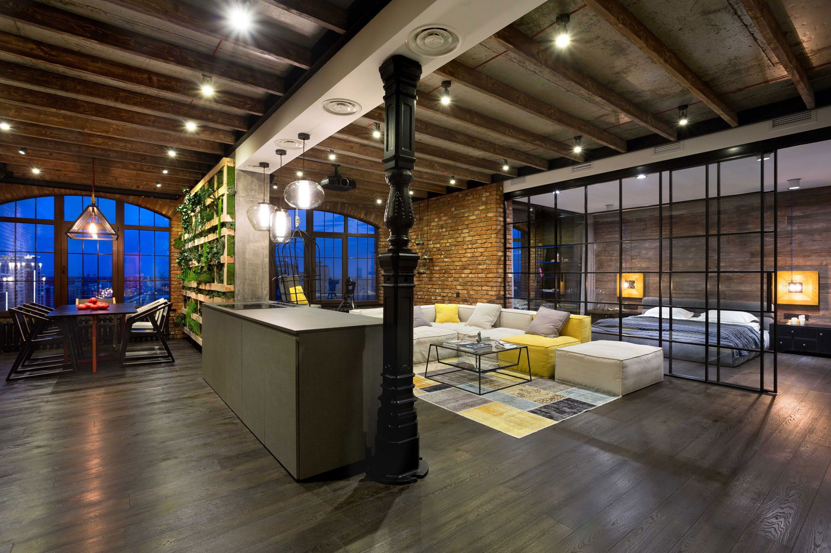 An Eclectic and Stylish Home with Industrial Elements in Kiev by MARTINarchitects (15)