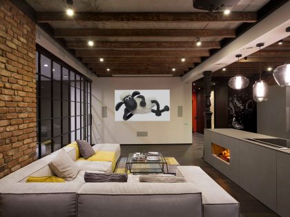 An Eclectic and Stylish Home with Industrial Elements in Kiev by MARTINarchitects (17)