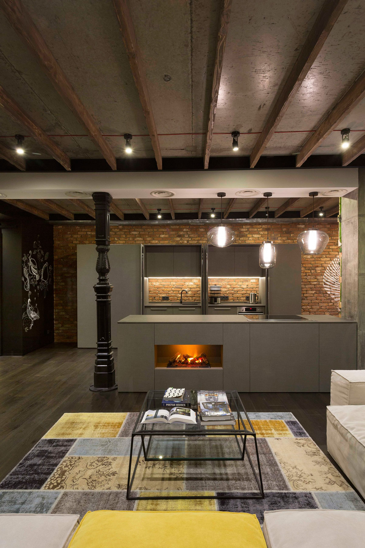 An Eclectic and Stylish Home with Industrial Elements in Kiev by MARTINarchitects (19)