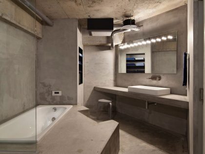 An Elegant Concrete Apartment for a Fashion Lover in Jiyugaoka, Japan by Airhouse Design Office (12)