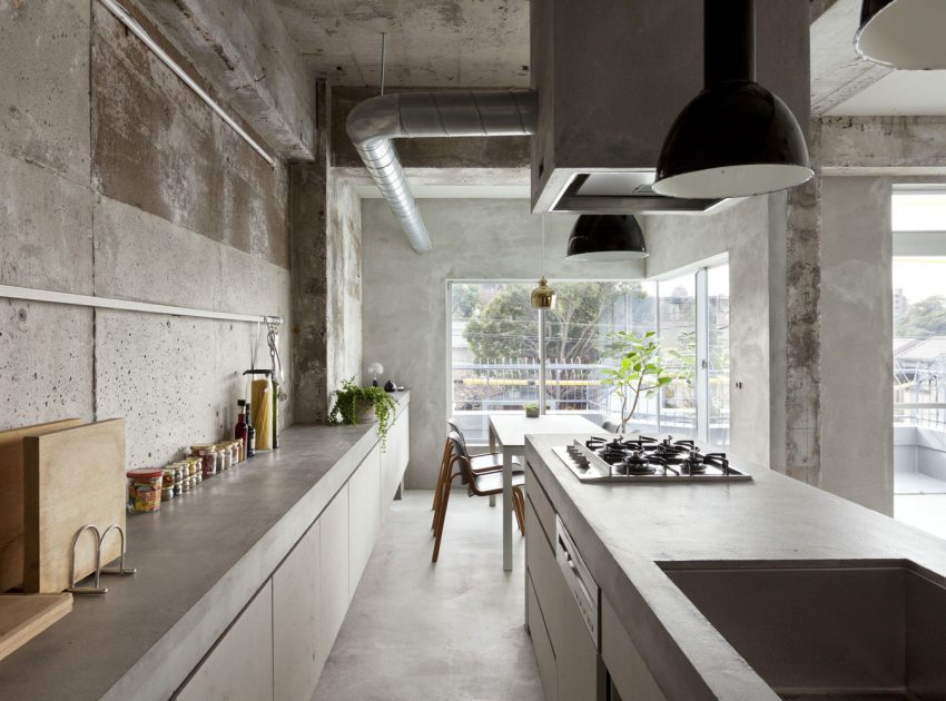 An Elegant Concrete Apartment for a Fashion Lover in Jiyugaoka, Japan by Airhouse Design Office (4)