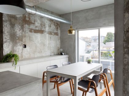 An Elegant Concrete Apartment for a Fashion Lover in Jiyugaoka, Japan by Airhouse Design Office (6)