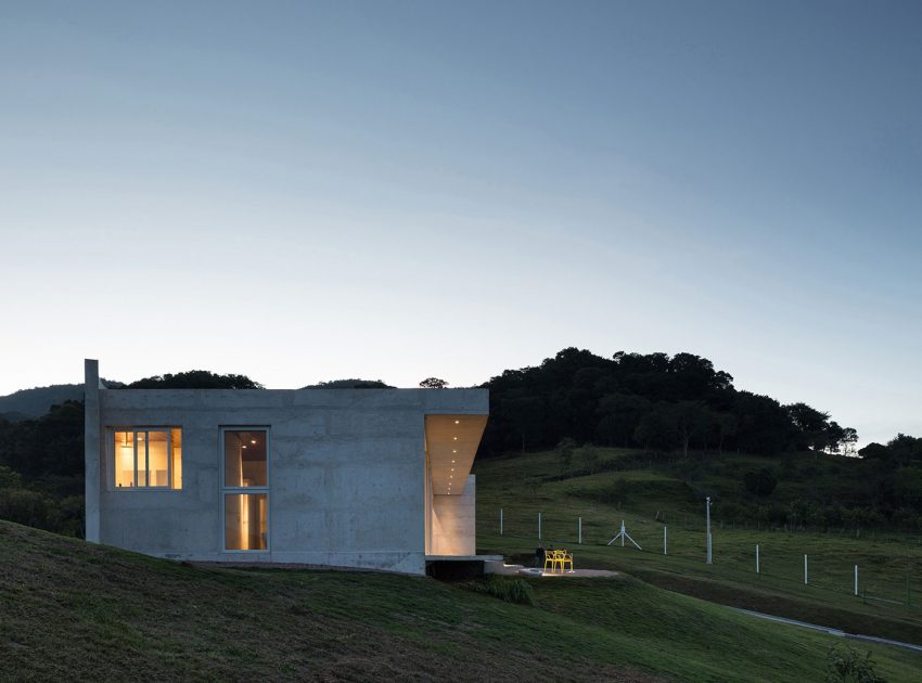 An Elegant Contemporary Home Built From White Concrete in Rio Grande do Sul by Boa Arquitetura (20)