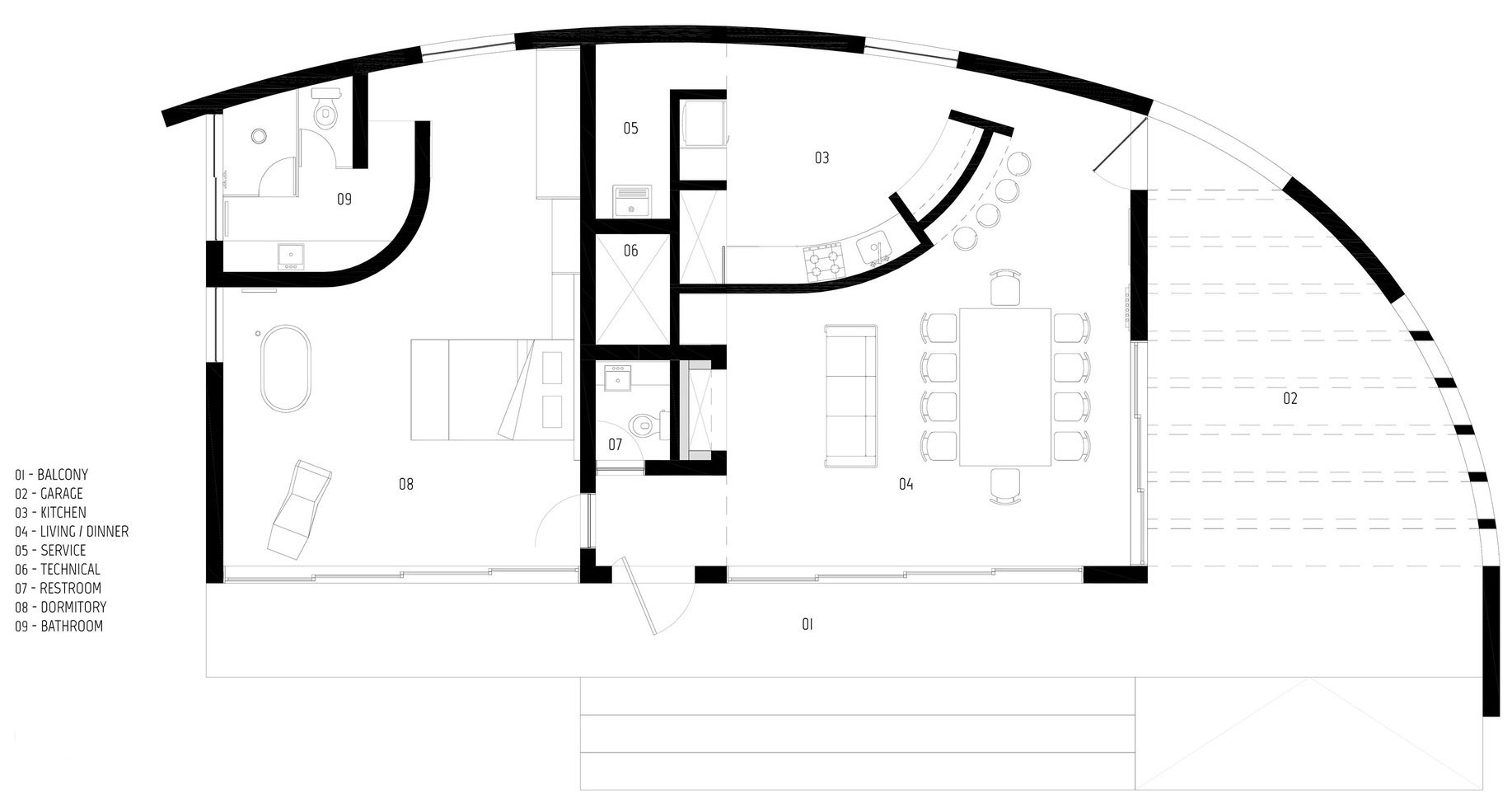 An Elegant Contemporary Home Built From White Concrete in Rio Grande do Sul by Boa Arquitetura (22)