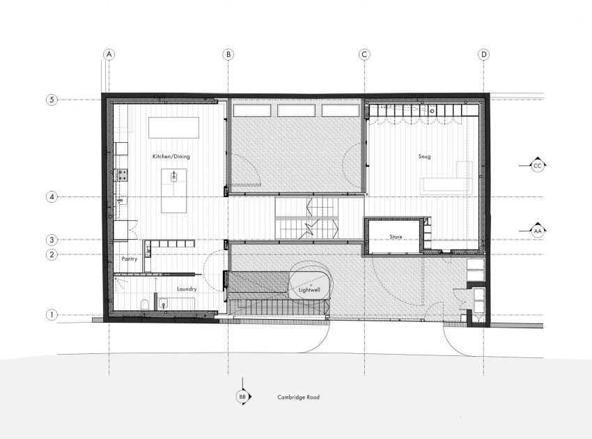 An Elegant Contemporary Home Made of Sculptural Weathering Steel in Kew, England by Piercy&Company (14)