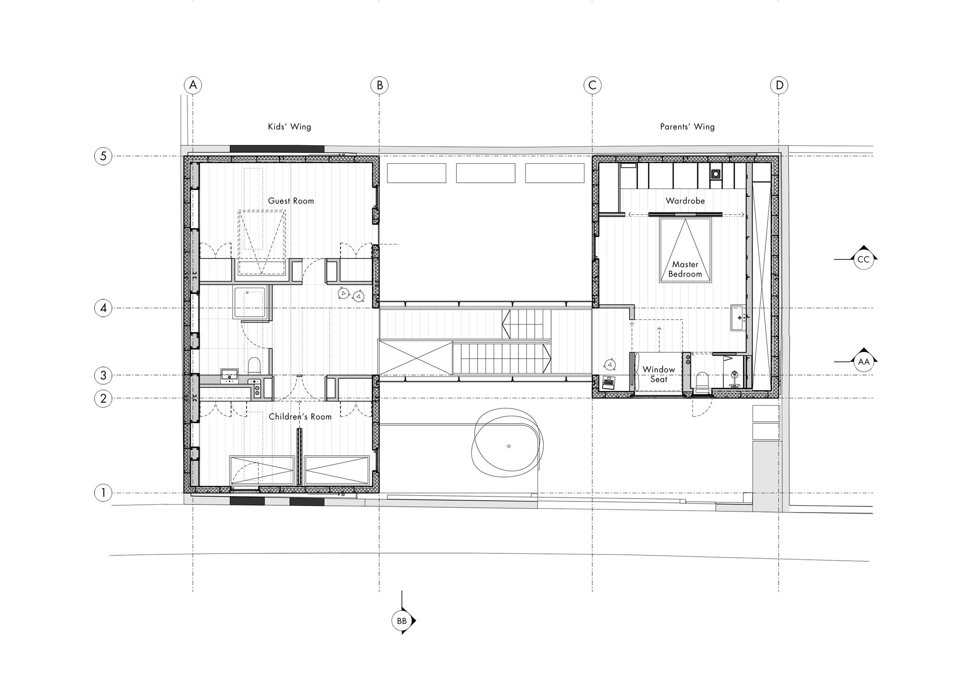 An Elegant Contemporary Home Made of Sculptural Weathering Steel in Kew, England by Piercy&Company (15)