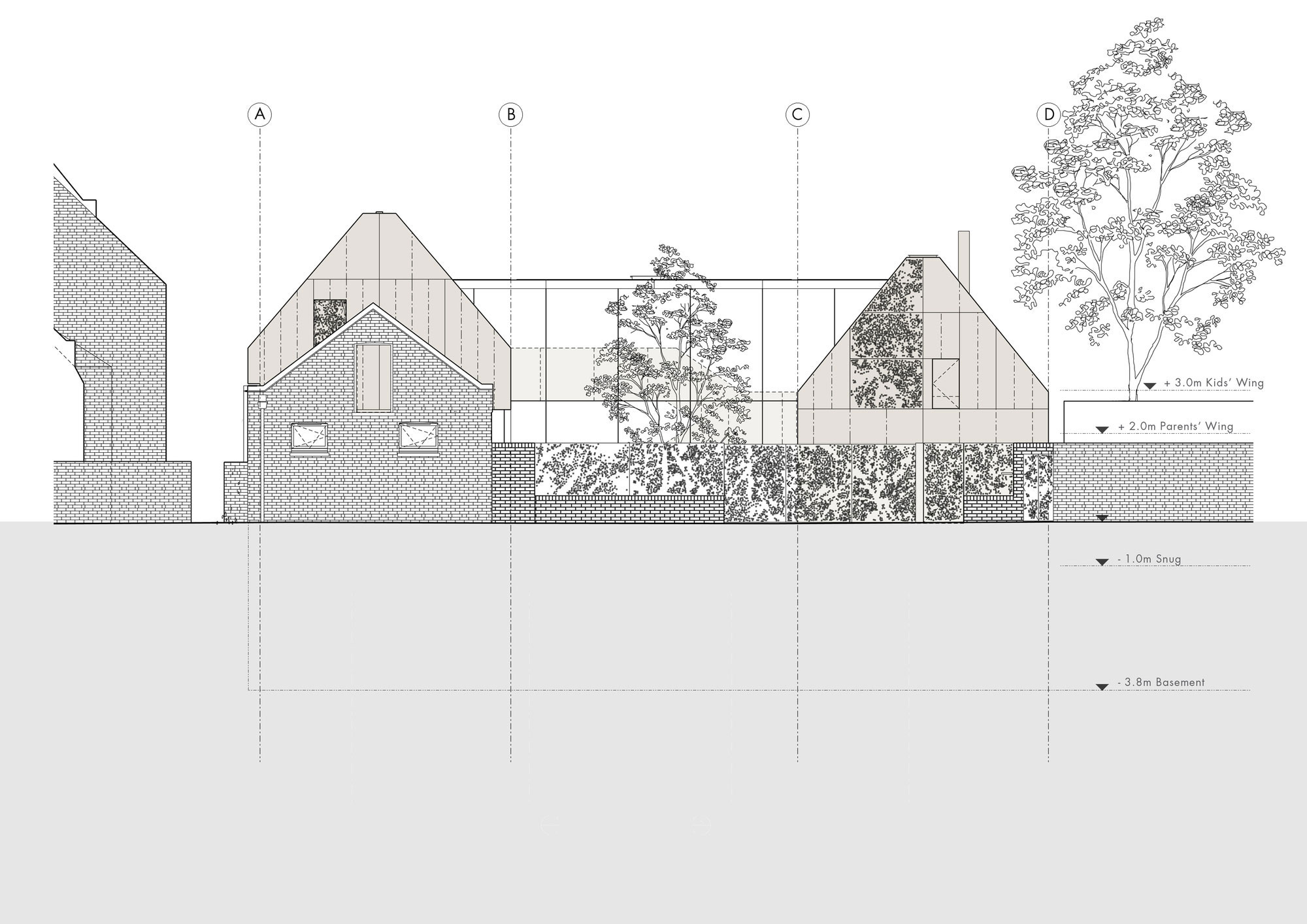 An Elegant Contemporary Home Made of Sculptural Weathering Steel in Kew, England by Piercy&Company (16)