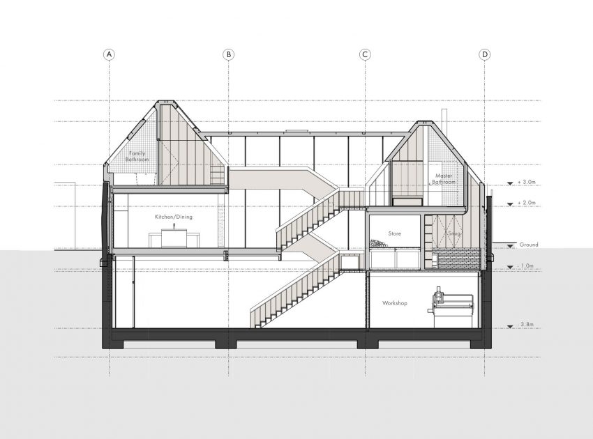 An Elegant Contemporary Home Made of Sculptural Weathering Steel in Kew, England by Piercy&Company (17)